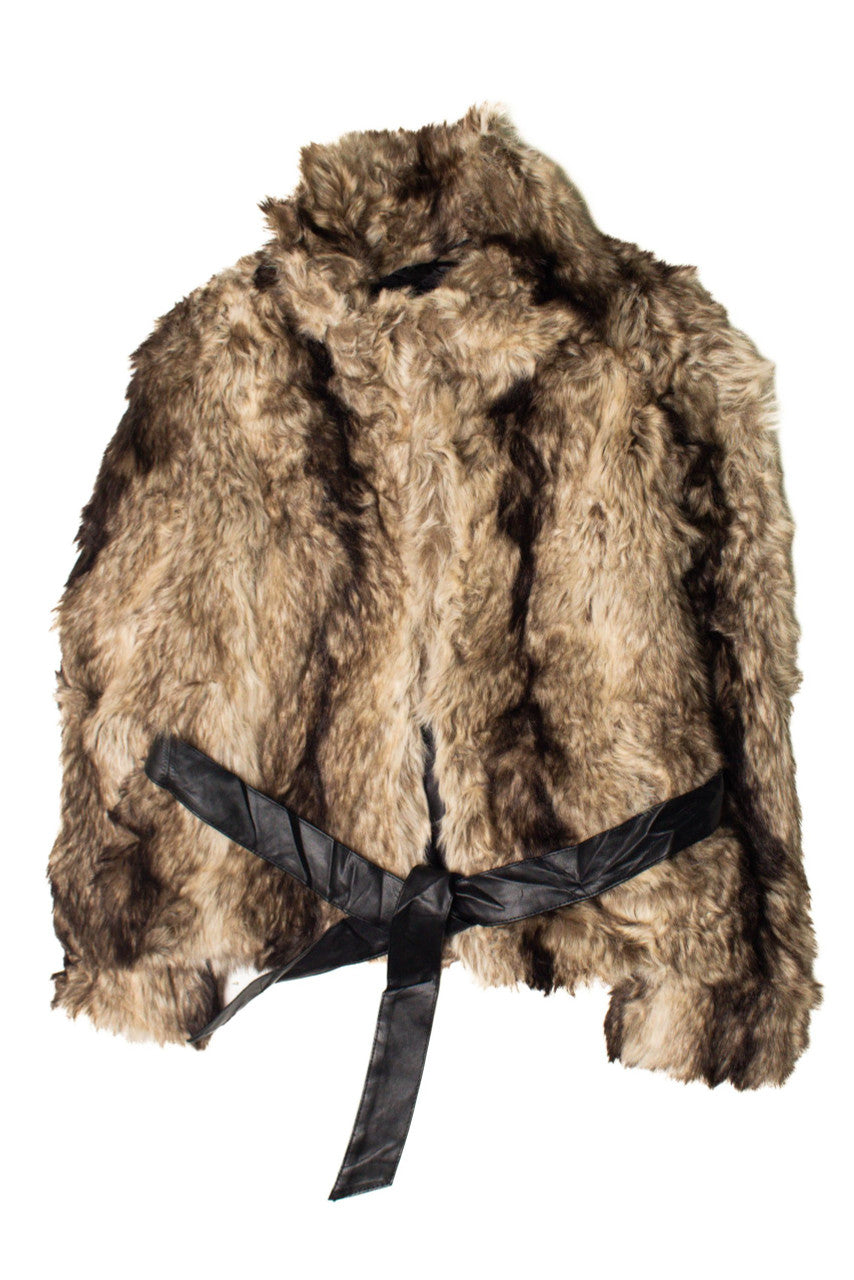 Brown Faux Fur Coat 4