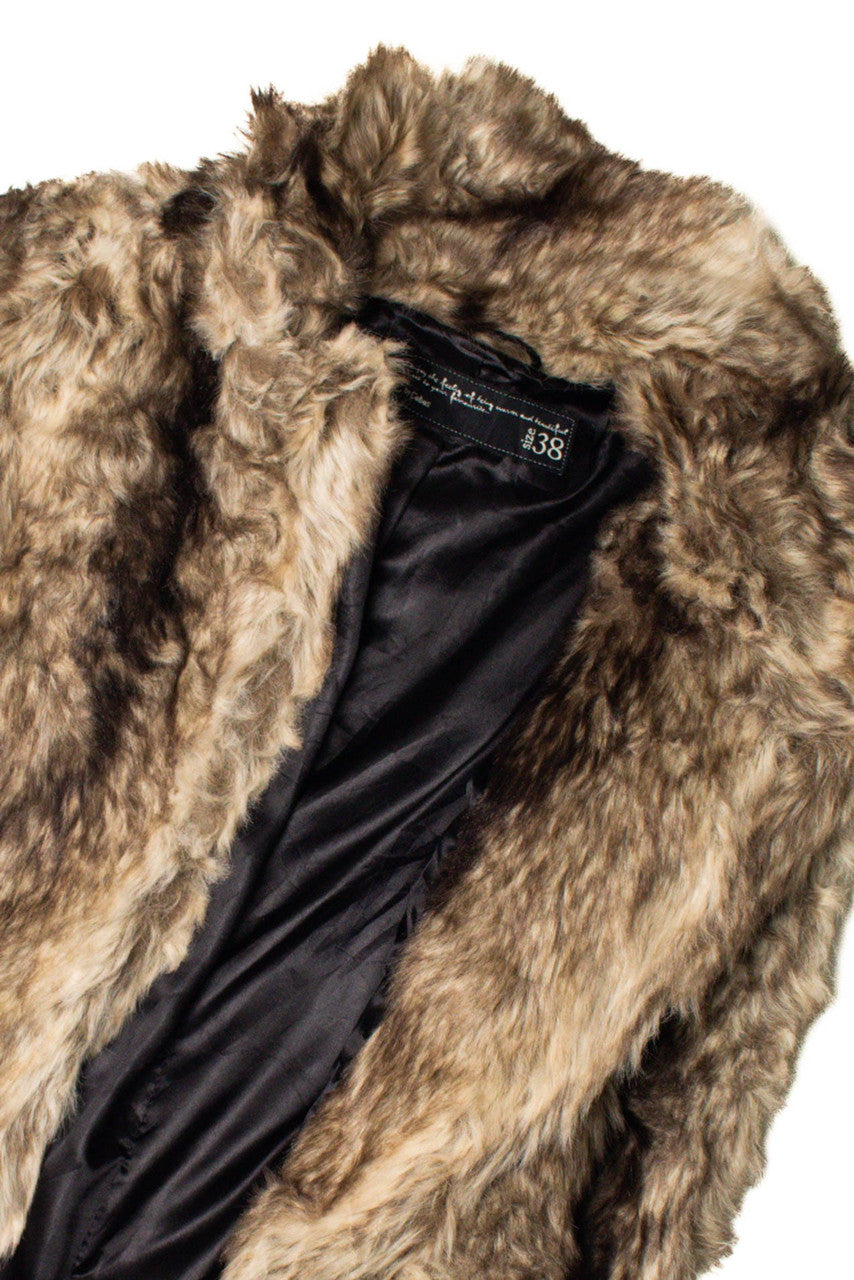 Brown Faux Fur Coat 4