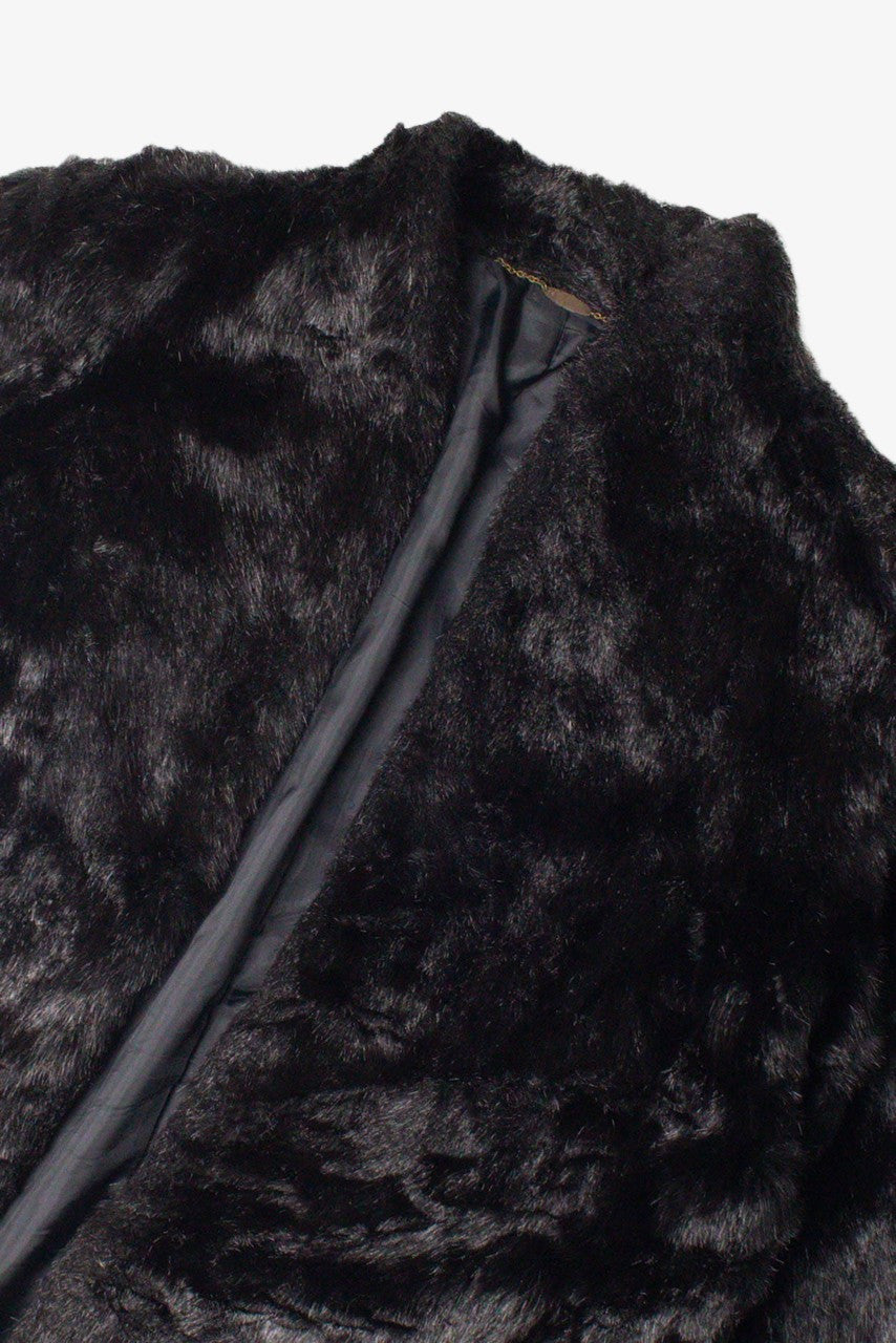 Black Faux Fur Coat 10