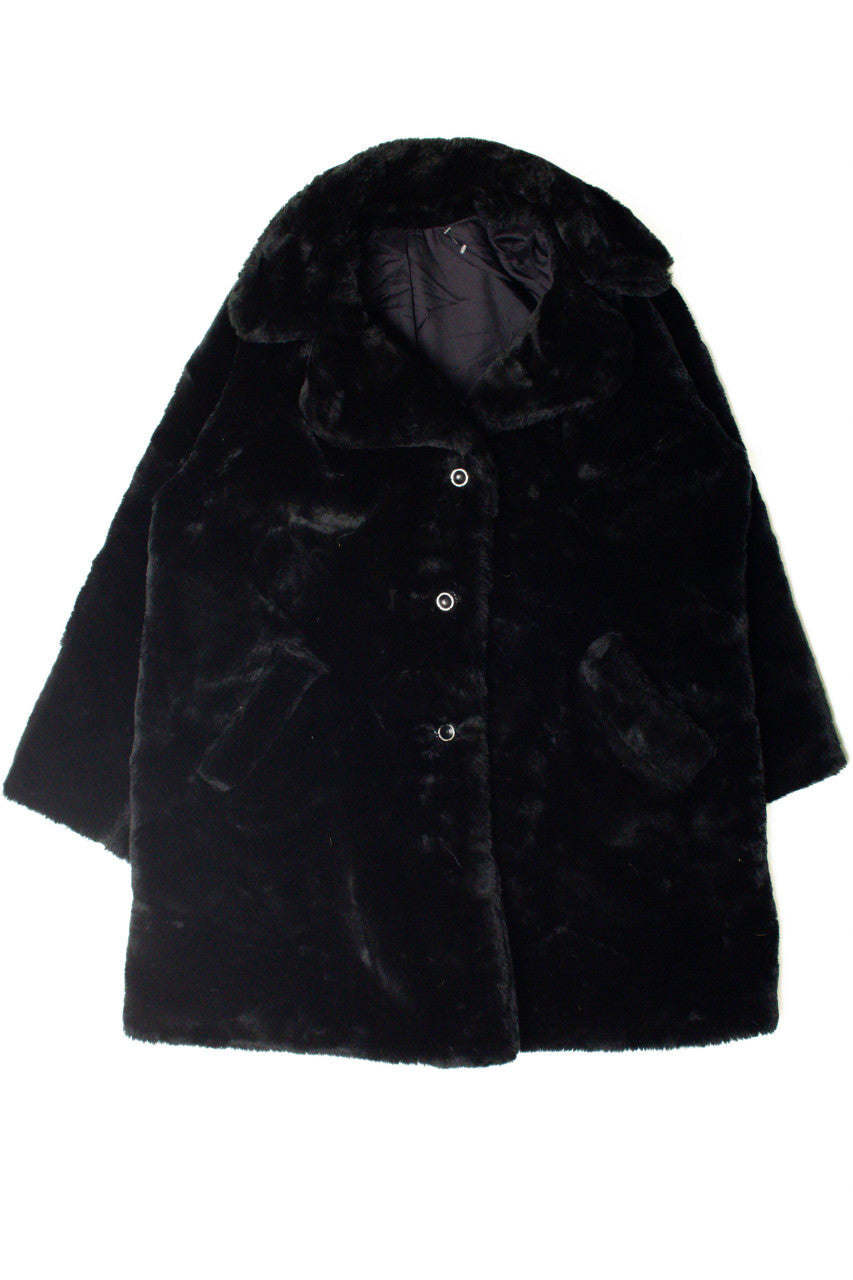 Black Faux Fur Coat 7