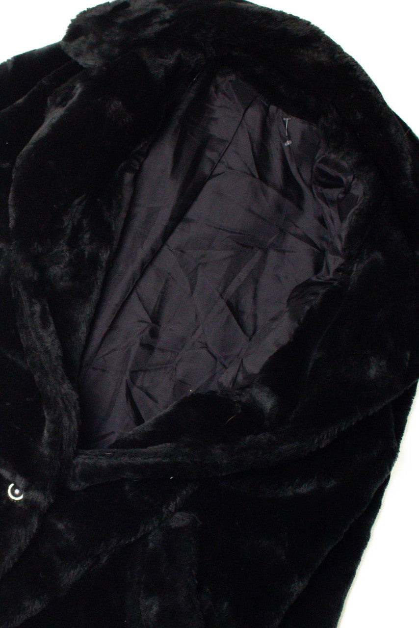 Black Faux Fur Coat 7