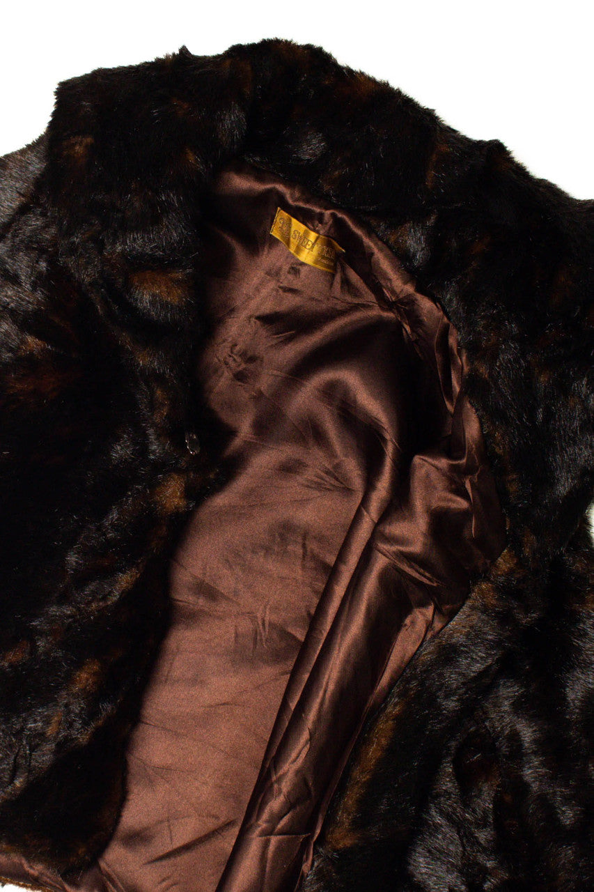 Brown Faux Fur Capelet