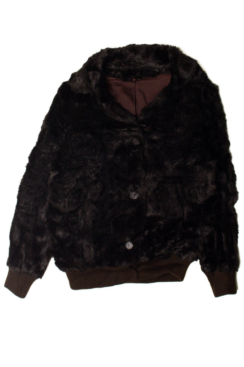 Dark Brown Faux Fur Coat 4