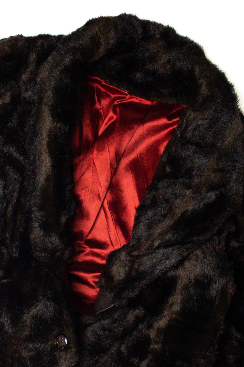 Dark Brown Faux Fur Coat 2