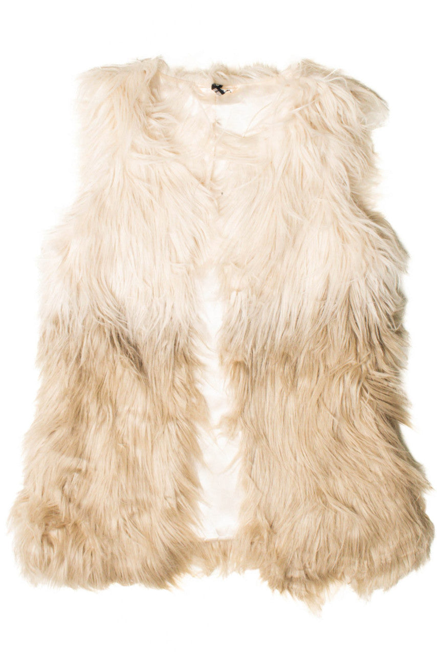 Champagne Faux Fur Coat