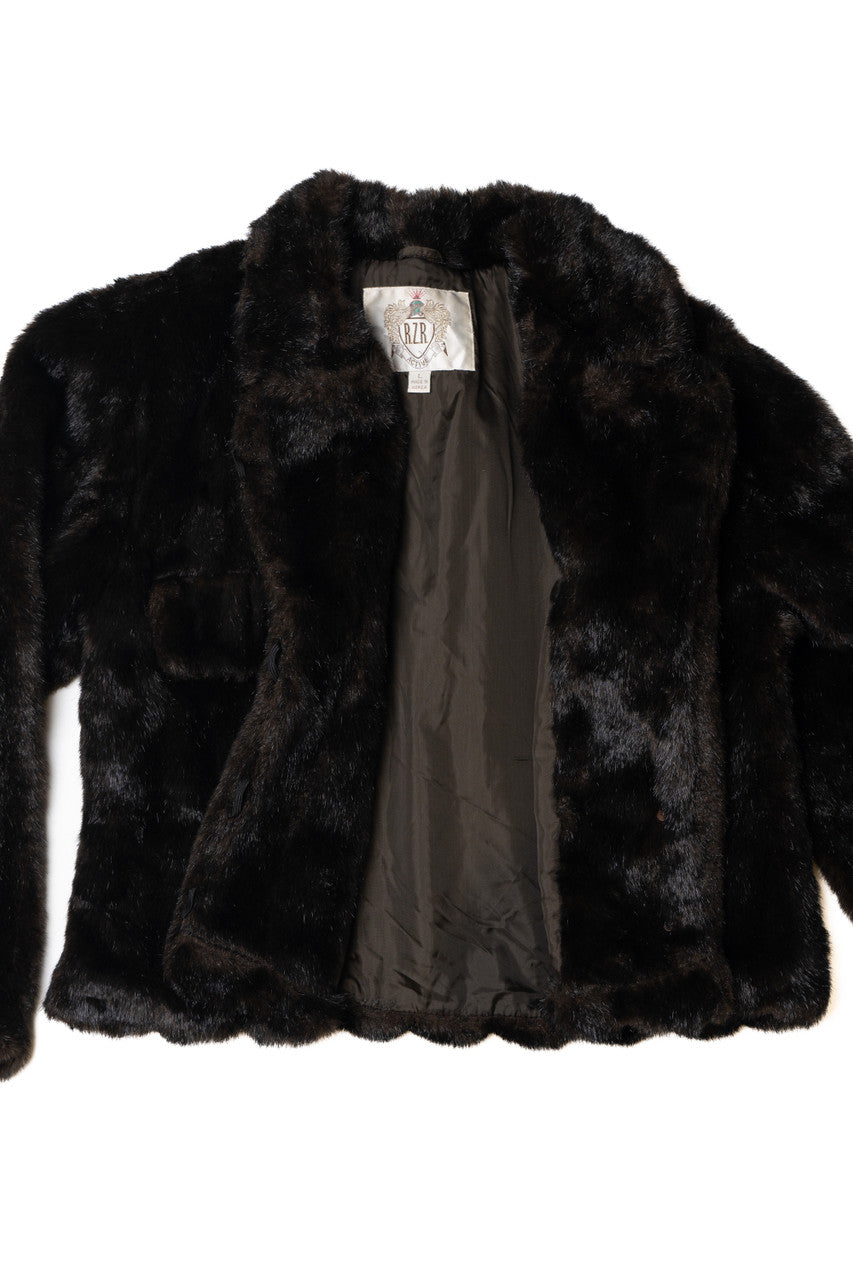 Vintage  R.Z.R. Active Dark Brown Fur Coat