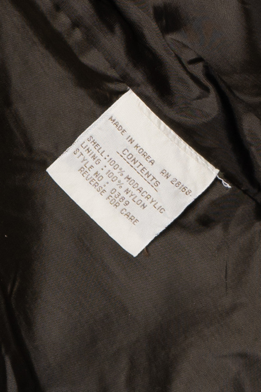Vintage  R.Z.R. Active Dark Brown Fur Coat