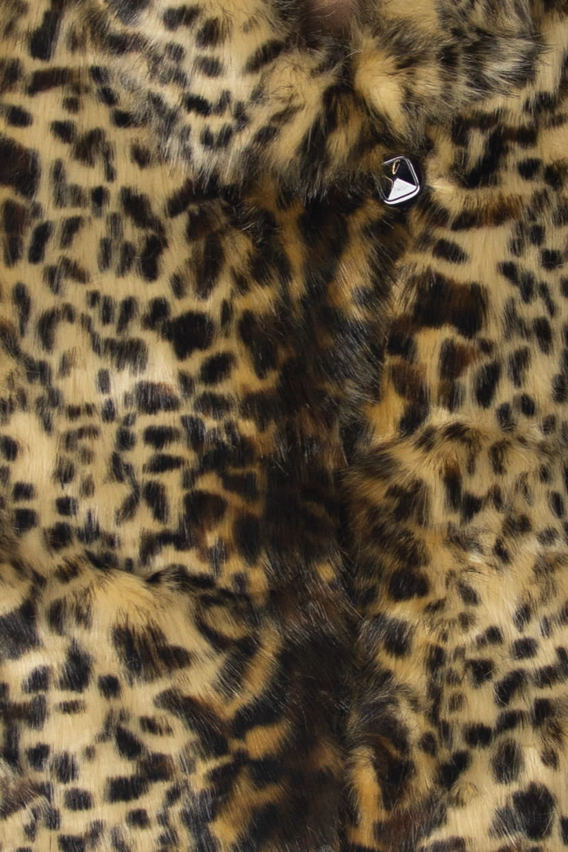 Recycled Pamela McCoy Cheetah Faux Fur Coat