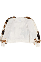 Le Lis Cow Print Faux Fur Jacket