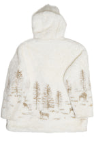 Vintage Milton Funwear Deer And Forest Print Faux Fur Coat (2000s)