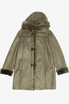 Chadwick's Sage Green Faux Suede Fur Coat