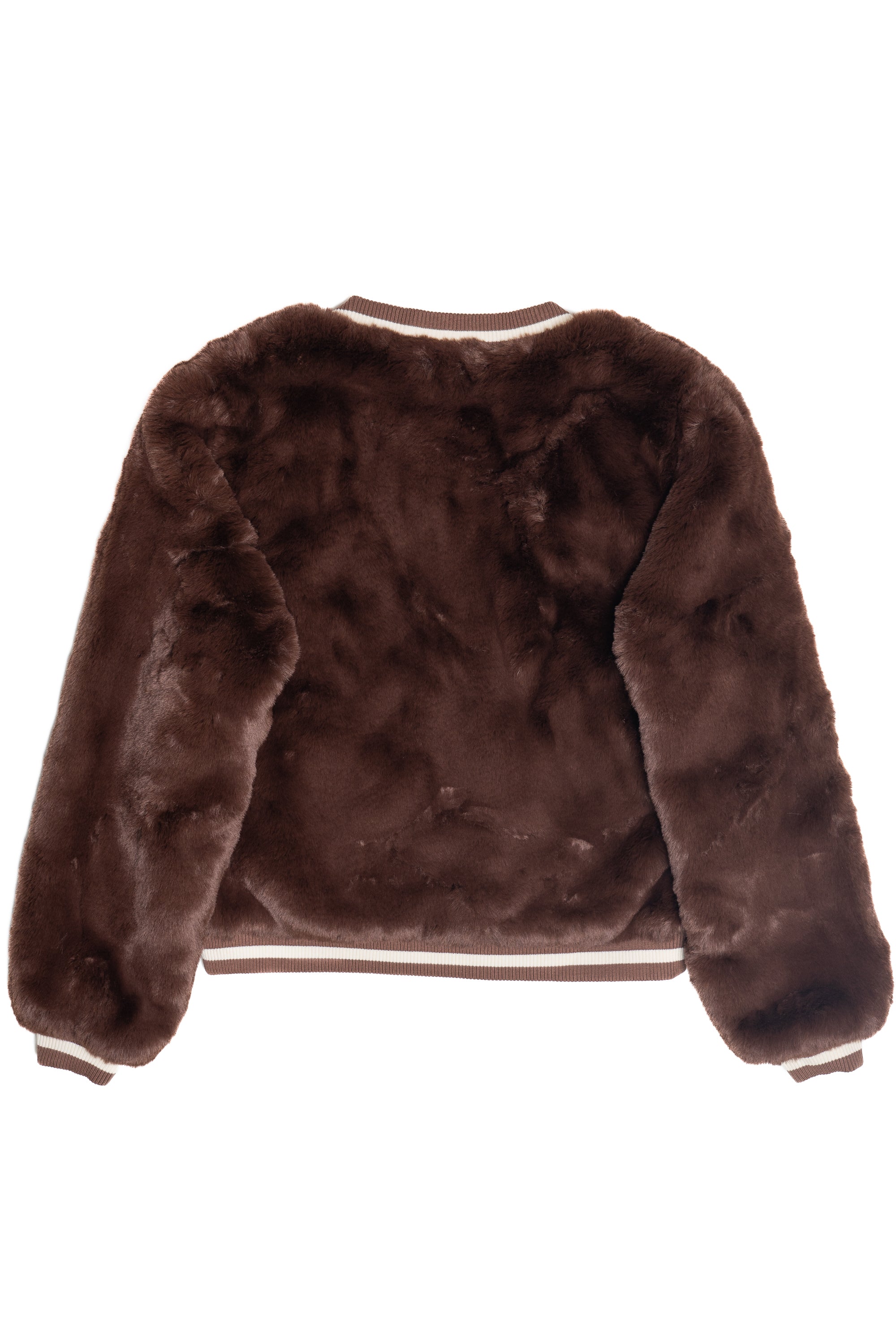 Smooth Soft Heavyweight Faux Fur V-Neck Sweater