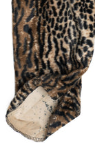 Vintage Textured Leopard Print Faux Fur Lightweight Jacket (1990s)
