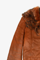 Vintage Brown Monika Faux Fur Lined Coat (1990s)
