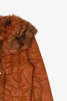 Vintage Brown Monika Faux Fur Lined Coat (1990s)