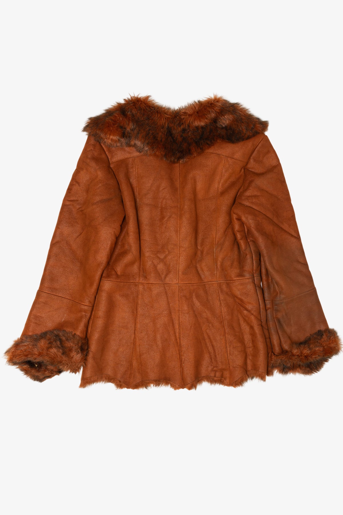 Vintage Brown Monika Faux Fur Lined Coat (1990s)