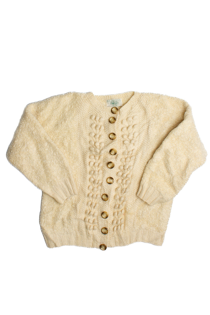 Vintage Blarney Fisherman Cardigan Sweater (1980s)