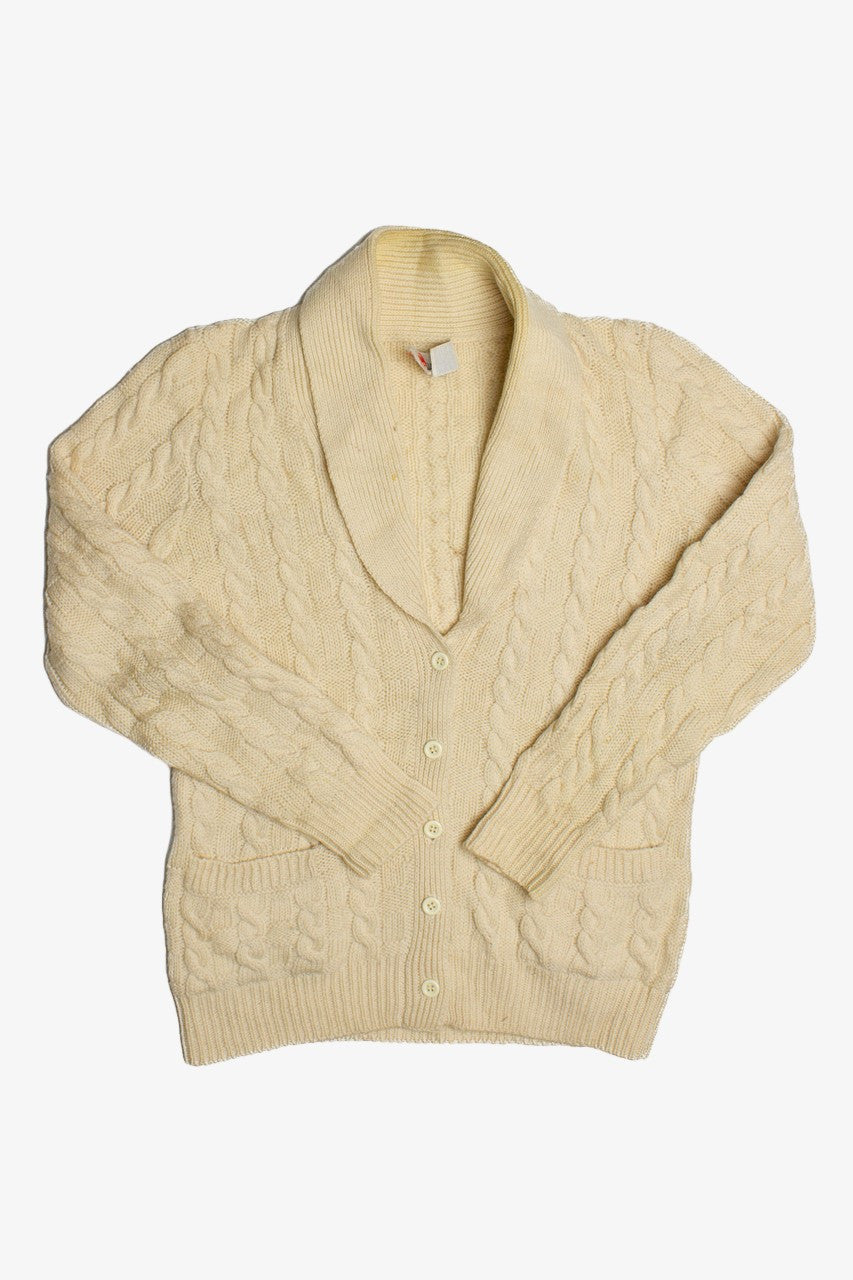 Vintage Crazy Horse Fisherman Cardigan Sweater (1980s)