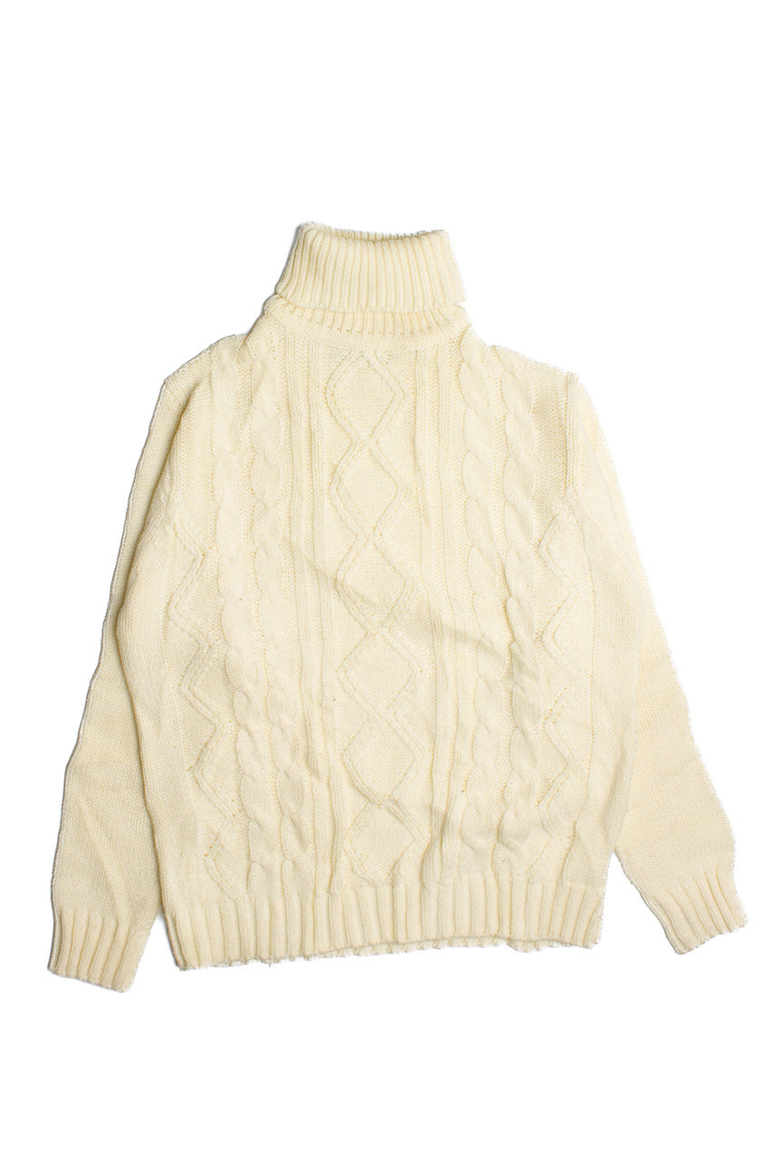 Vintage Thunderbird Turtleneck Fisherman Sweater (1990s) 1039