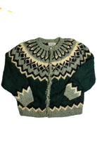 Vintage Green Ice Land Sweaters Vintage Fisherman Cardigan Sweater (1980s)