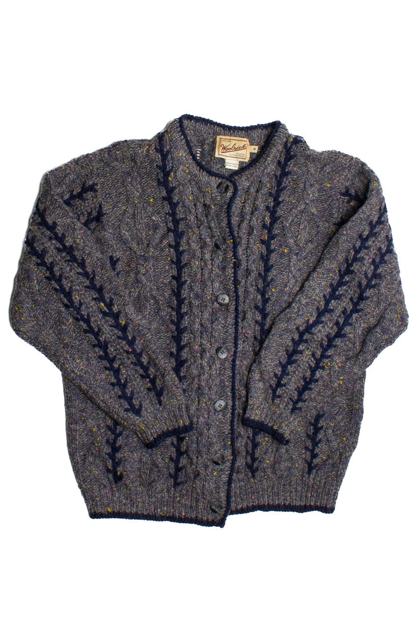 Vintage Woolrich Fisherman Cardigan Sweater 1054