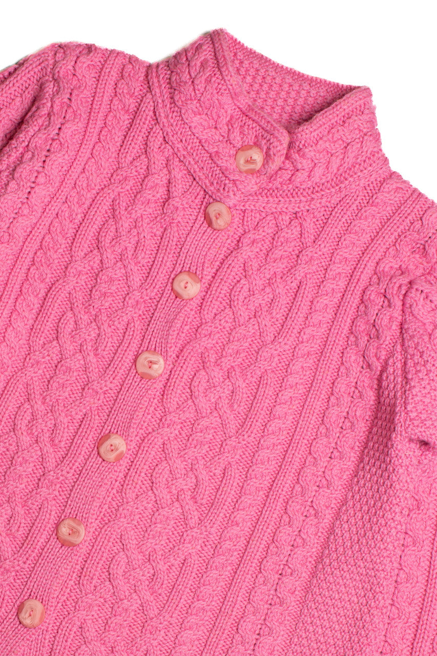 Aran Crafts Pink Fisherman Sweater 1103
