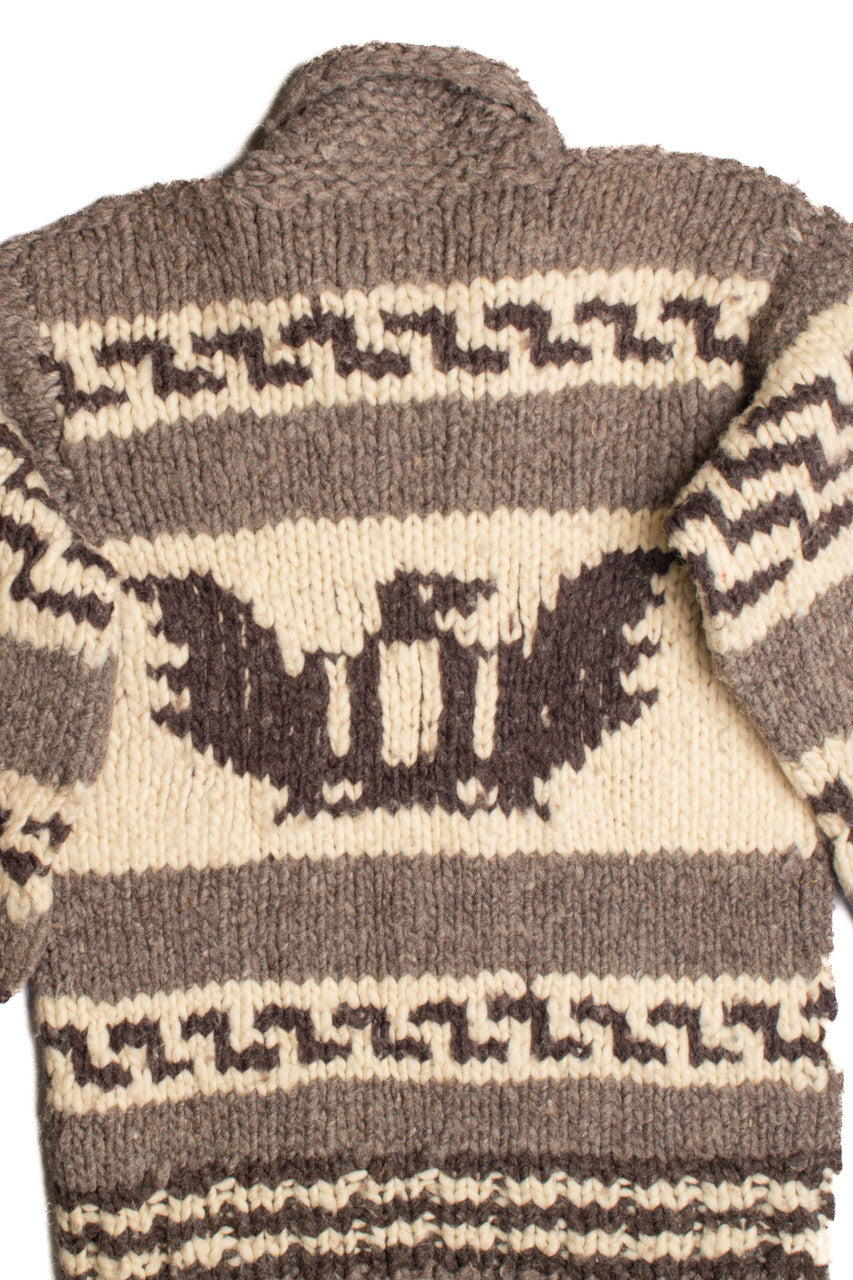 Brown Full Zip Fisherman Sweater 1115