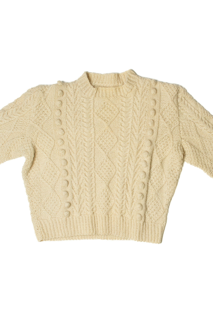 Vintage Mock Neck Fisherman Sweater 