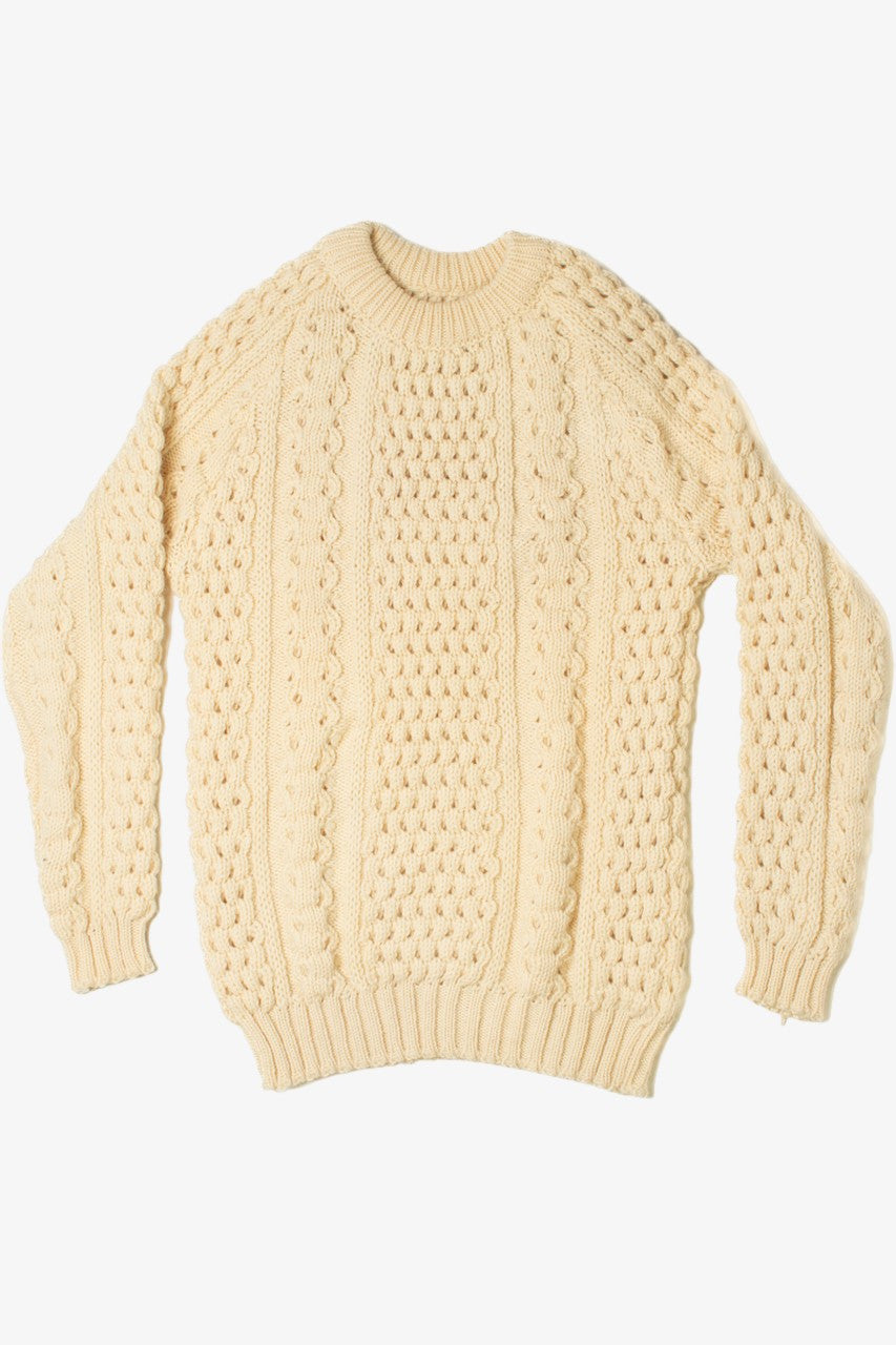 Vintage Ivory Fisherman Sweater 1138