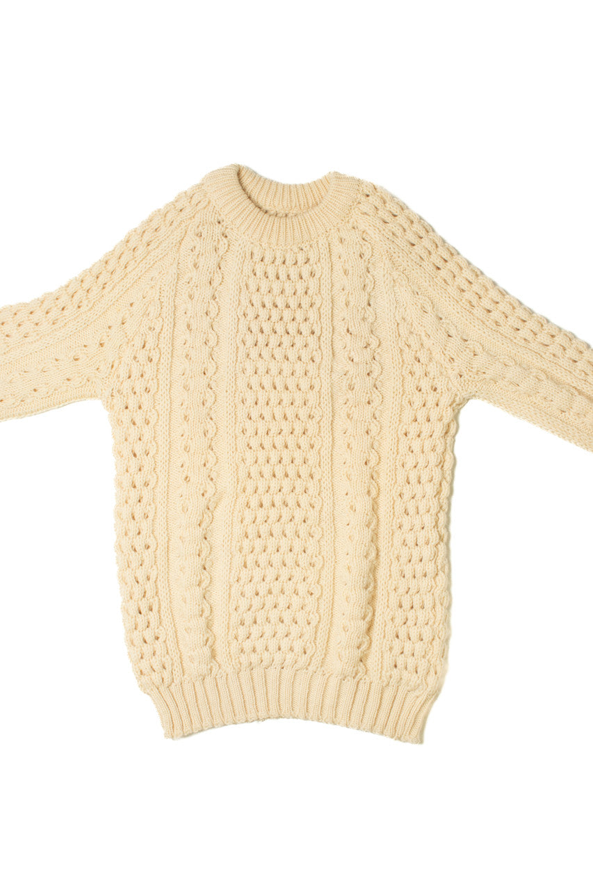 Vintage Ivory Fisherman Sweater 1138