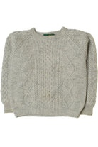 Vintage Hand Knit Gray Fisherman Sweater