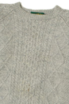 Vintage Hand Knit Gray Fisherman Sweater