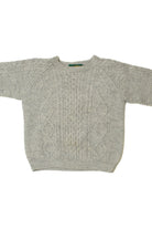 Vintage Hand Knit Gray Fisherman Sweater