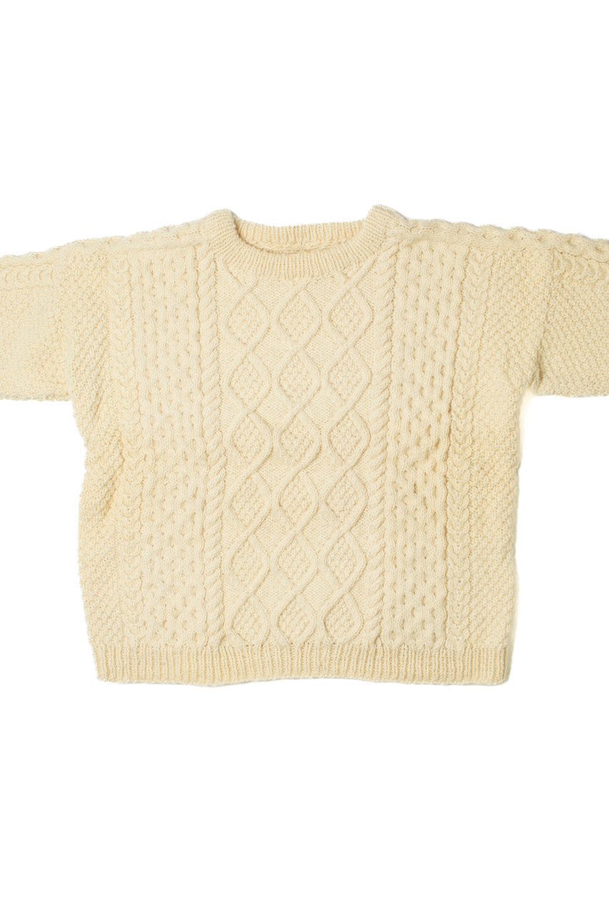 Vintage Ivory Fisherman Sweater 1143