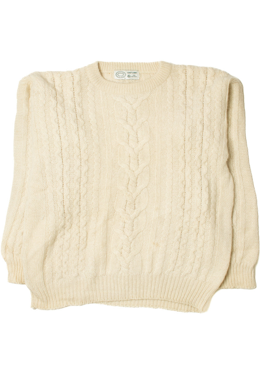 Vintage Shetland Casual Club Fisherman Sweater