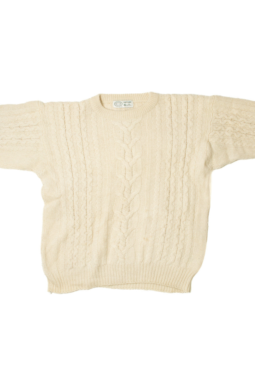 Vintage Shetland Casual Club Fisherman Sweater