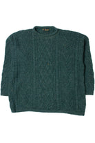 Vintage Green Brambles Fisherman Sweater