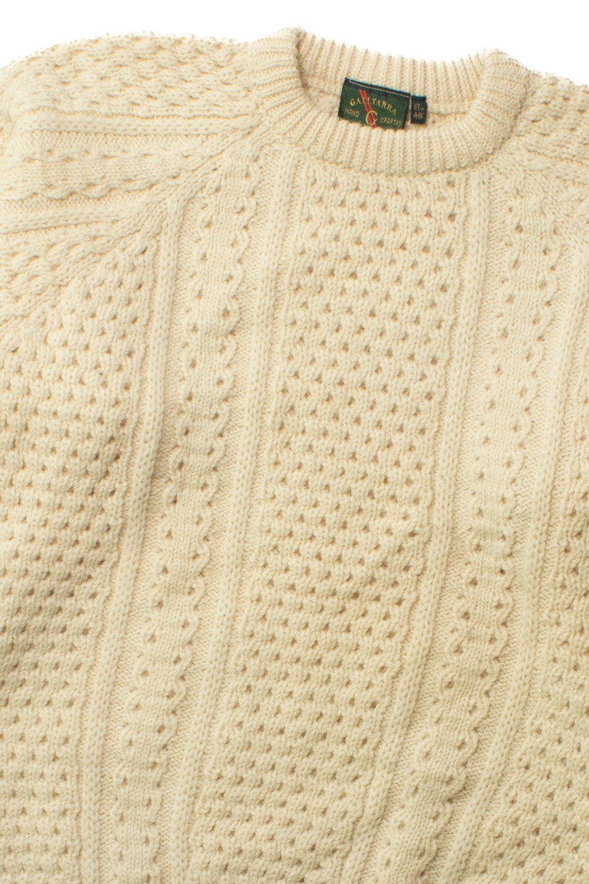 Vintage Gaeltarra Hand Crafted Irish Fisherman Sweater 1184