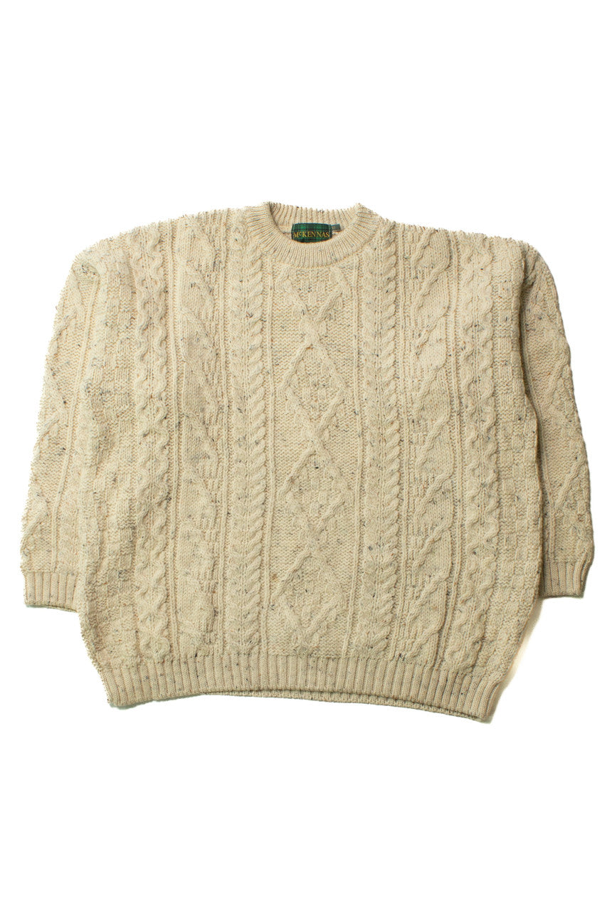 Vintage McKennas Speckled Fisherman Sweater 1191
