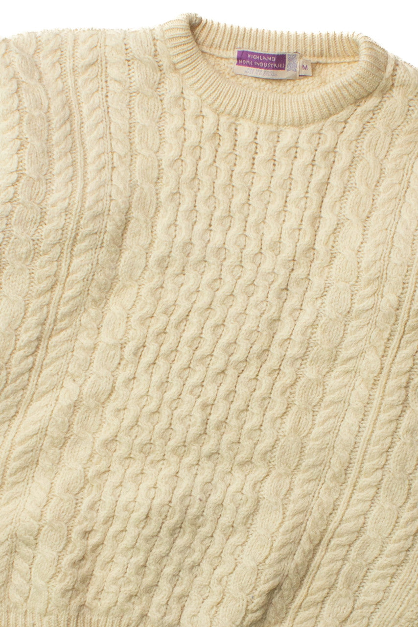 Vintage Highland Home Industries Fisherman Sweater 1195