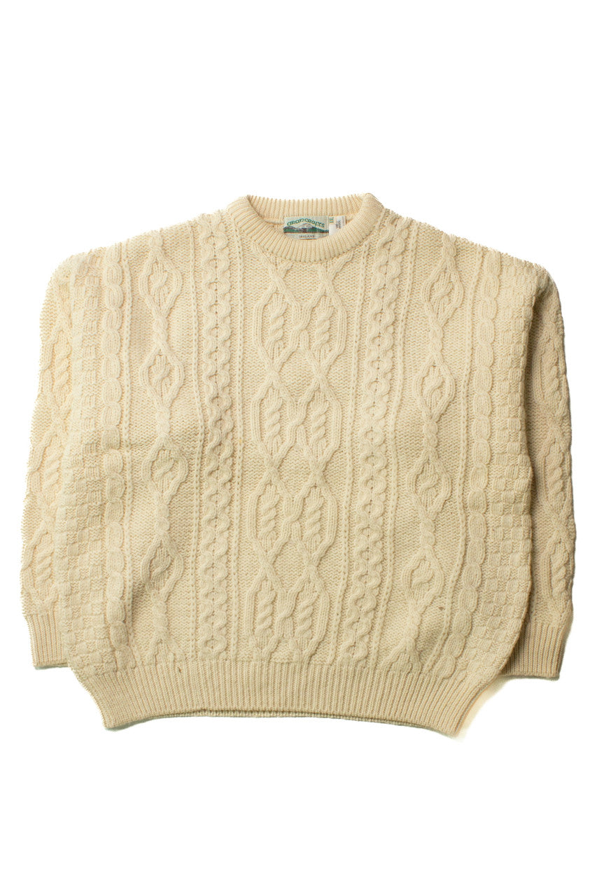 Vintage Aran Crafts Fisherman Sweater 1199