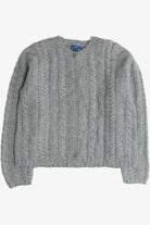 Vintage J. Crew Cable Knit Cardigan Fisherman Sweater (2000s)