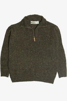 Vintage Aran Crafts Ireland Quarter Zip Wool Fisherman Sweater (2000s)