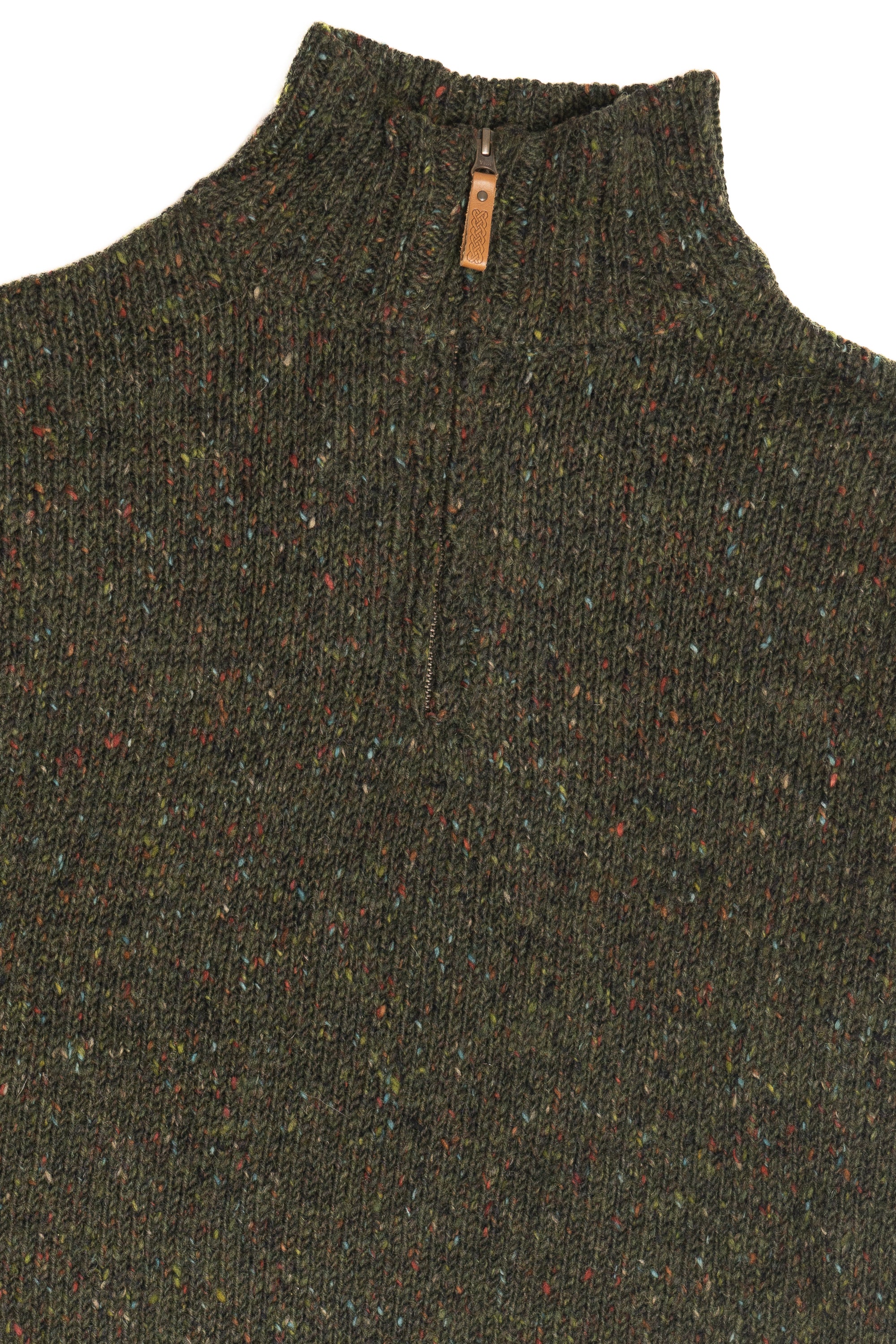 Vintage Aran Crafts Ireland Quarter Zip Wool Fisherman Sweater (2000s)