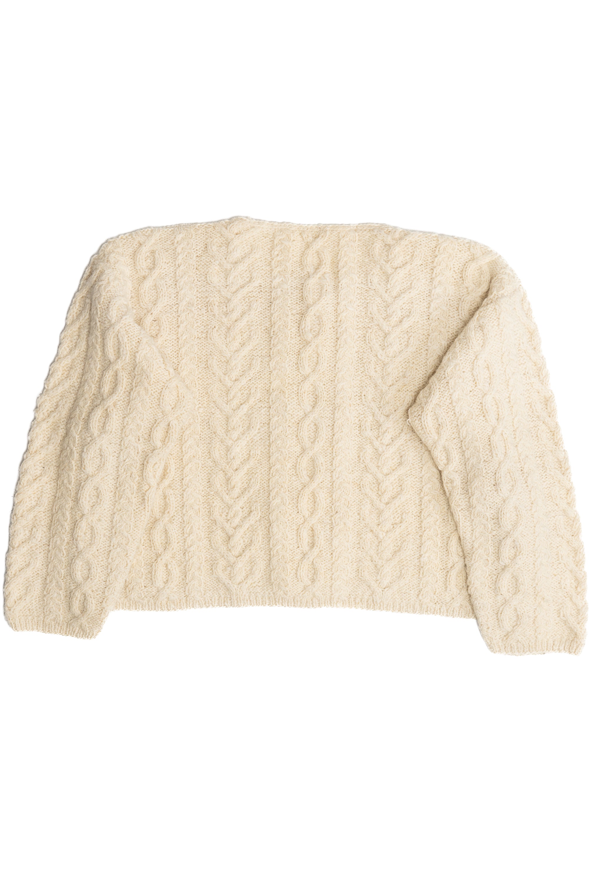 Vintage Fisherman Cable Knit Cardigan Sweater (1990s)