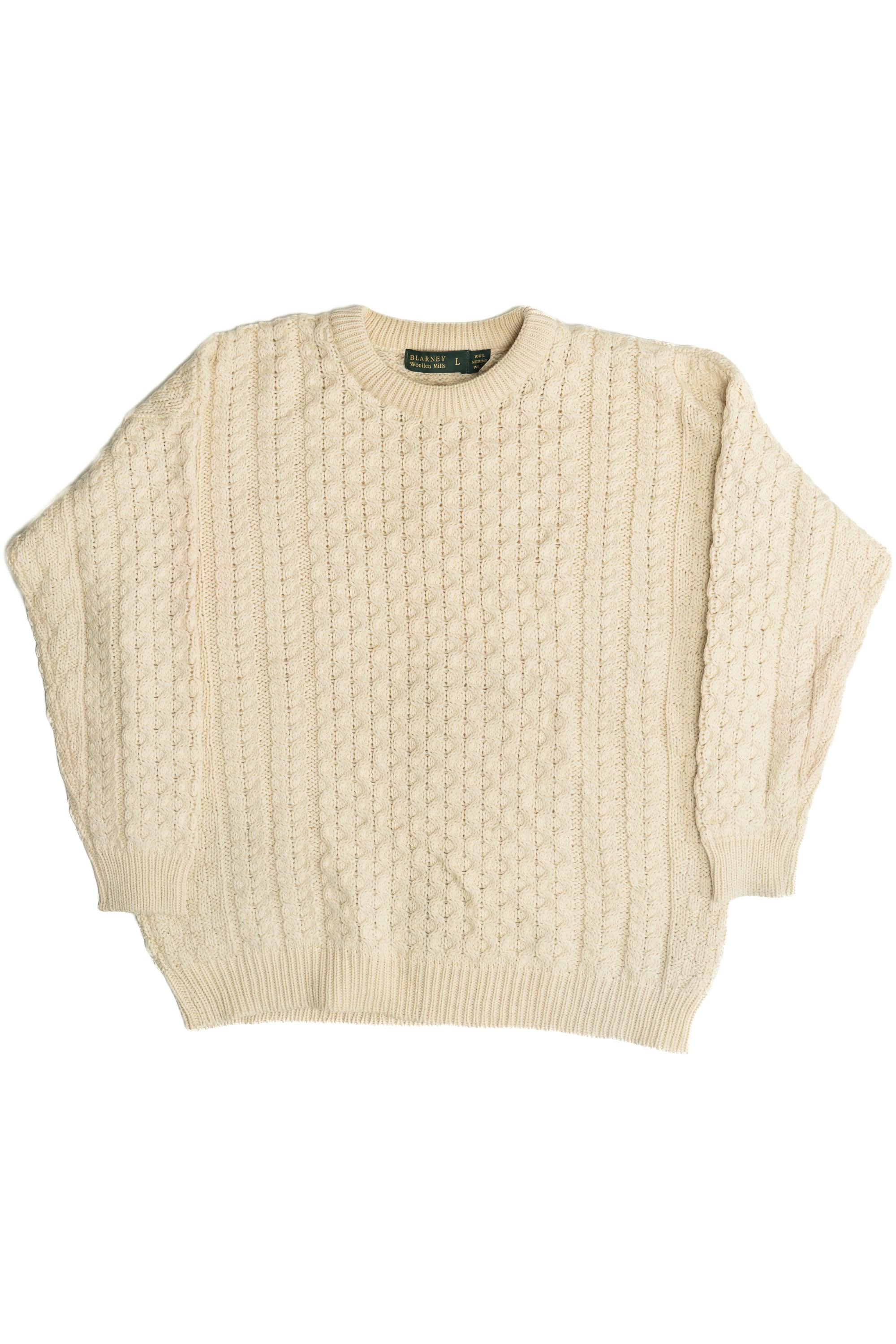Vintage Blarney Woolen Mills Fisherman Sweater (1990s)