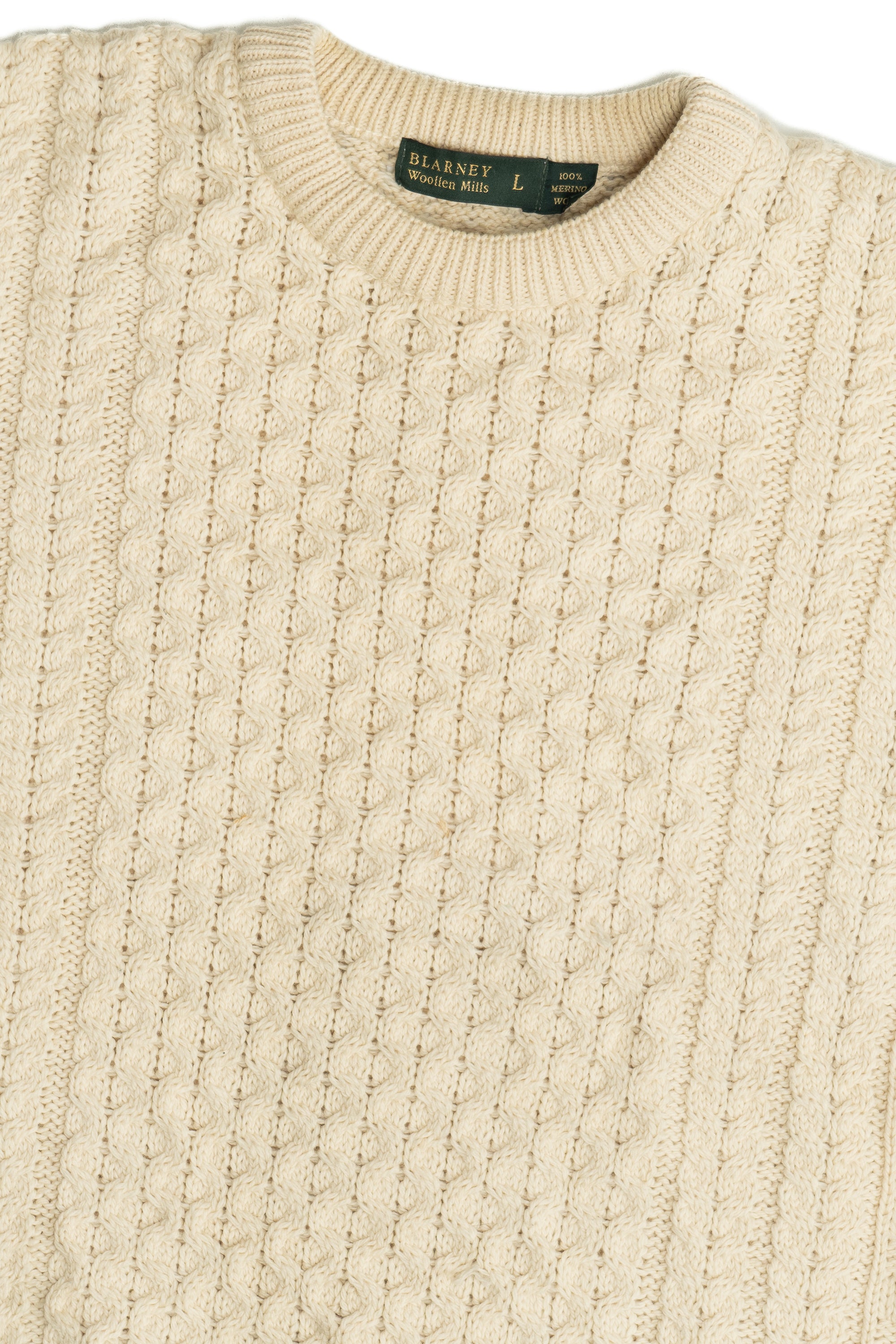 Vintage Blarney Woolen Mills Fisherman Sweater (1990s)