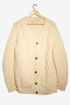 Vintage Quill Knit Fisherman Cardigan (1980s)