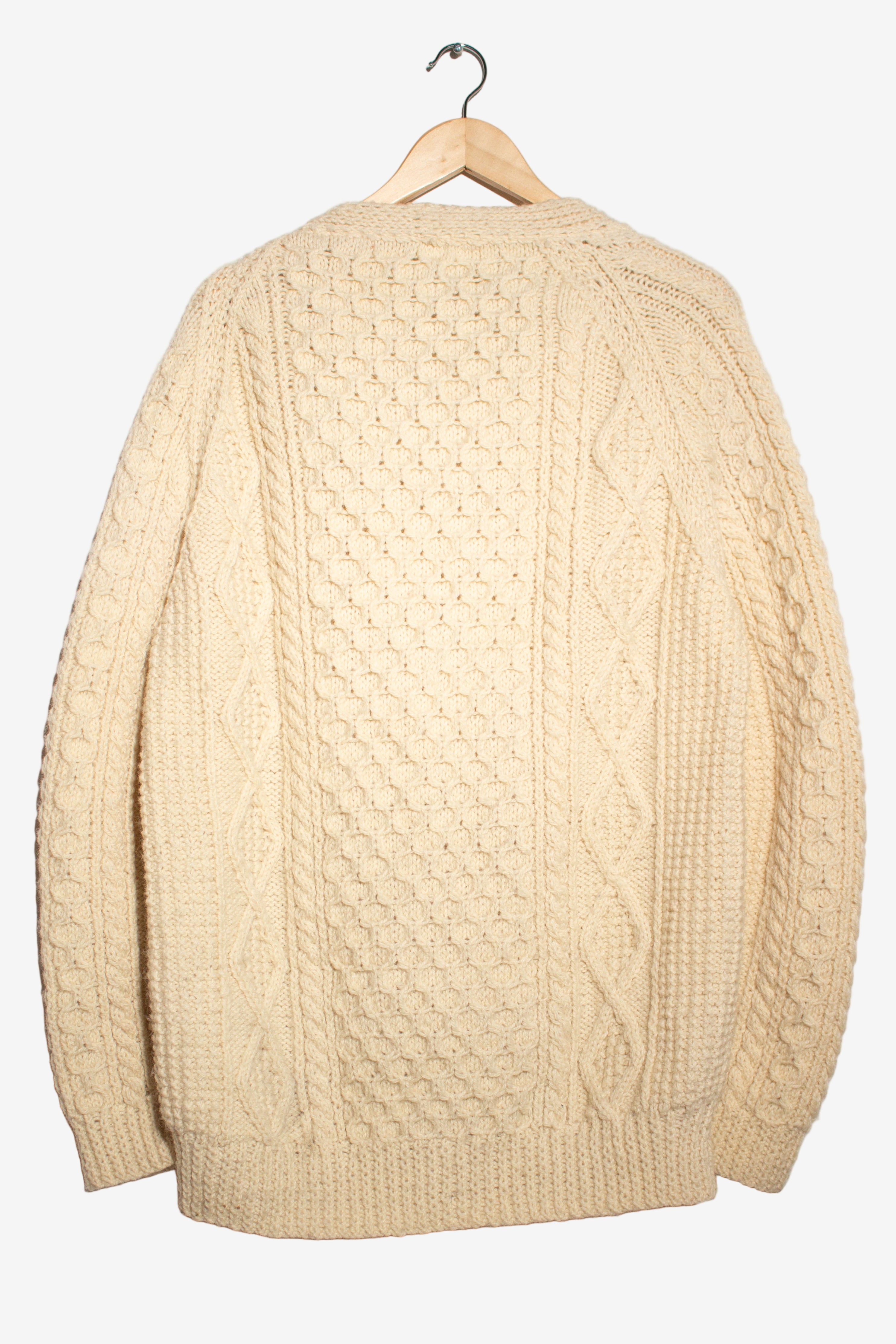Vintage Quill Knit Fisherman Cardigan (1980s)