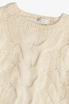 Vintage Péri Chole Cable Knit Wool Fisherman Sweater (1990s)